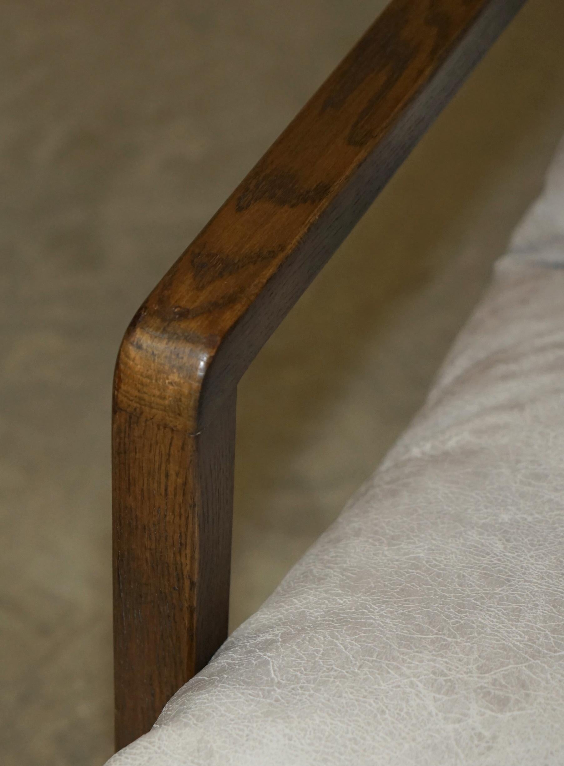 Pärchen nordische stil OSLO grau leder buche holz armschützer im Angebot 12