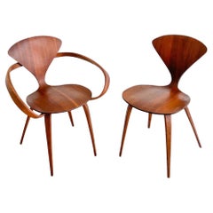 Pair of Norman Cherner for Plycraft Pretzel Chairs