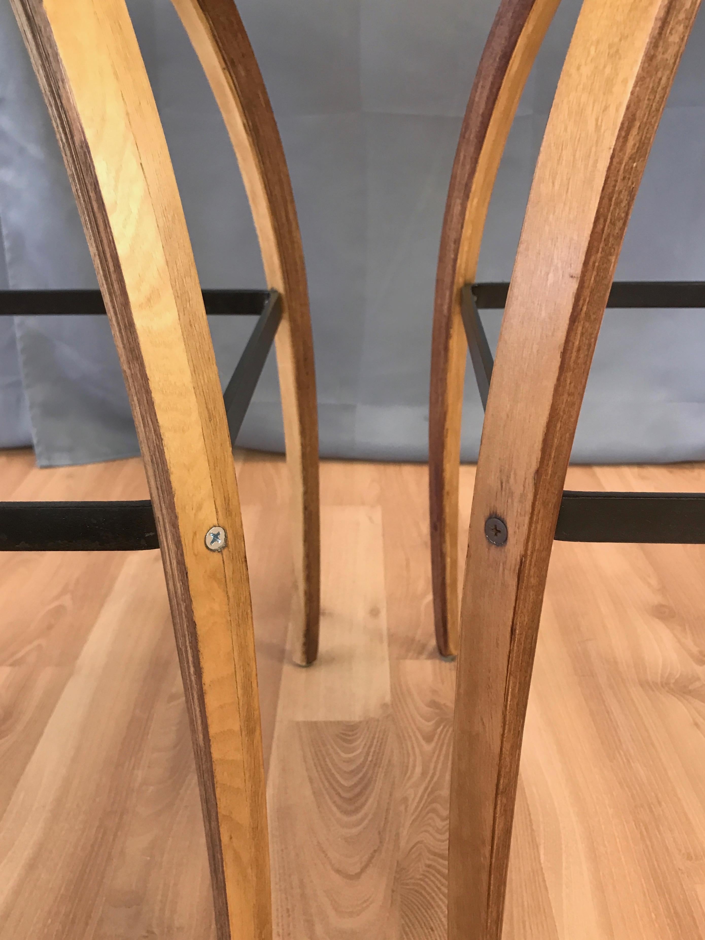Pair of Norman Cherner for Plycraft Tall Walnut Swivel Barstools, 1960s 9