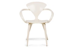 Pair of Norman Cherner for Plycraft White Bentwood 'Pretzel' Dining Chairs
