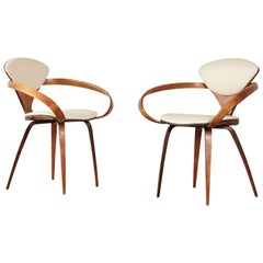 Pair of Norman Cherner Pretzel Armchairs, Plycraft, USA, 1960s