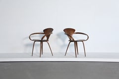 Coppia di poltrone Pretzel Norman Cherner, Plycraft, USA, anni '60