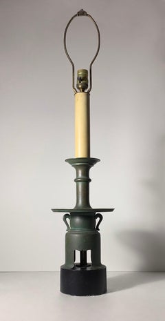 Norman Perry Vintage Orientalische Bronze Chinesische Deko-Lampen / Chapman