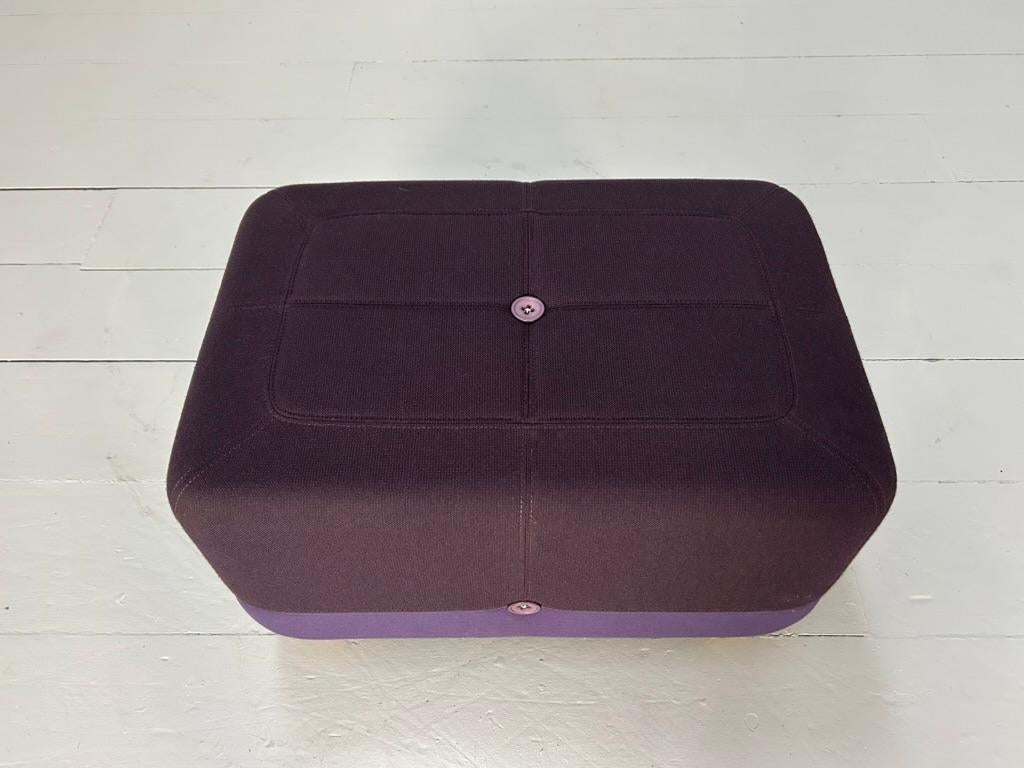 Pair of Normann Copenhagen “Sumo” Ottoman Footstool Pouf – In Purple Wool For Sale 1