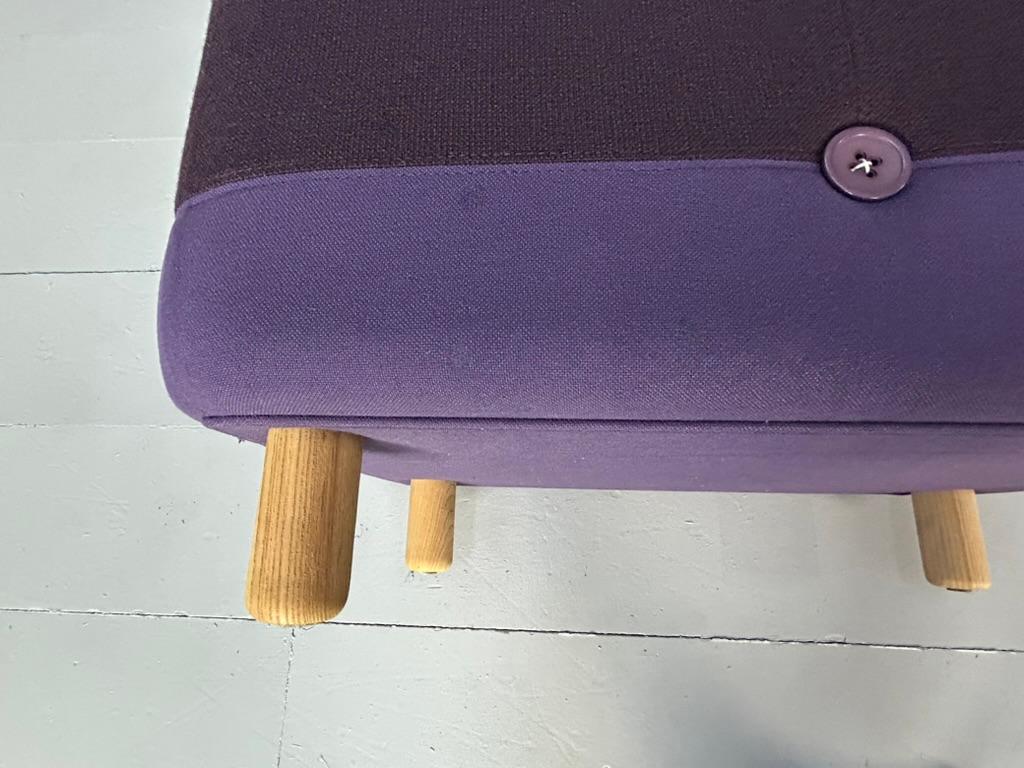 Pair of Normann Copenhagen “Sumo” Ottoman Footstool Pouf – In Purple Wool For Sale 3