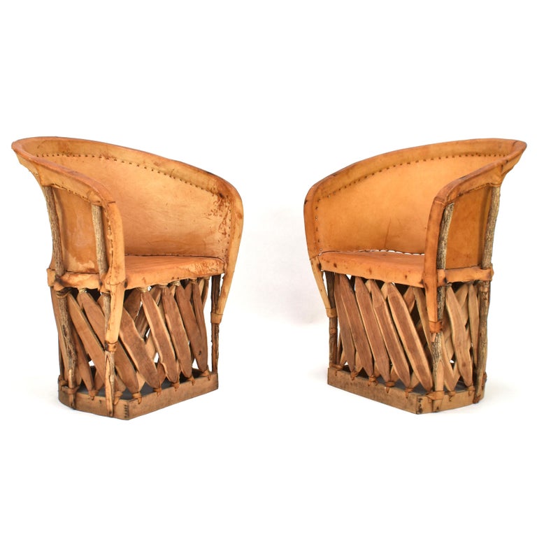 Pair Of North Or Native American Chairs In Leather And Wood At 1stdibs Exceptional Handcrafted Pair Of North Native American Chairs In Wood And Leather Manufacturer