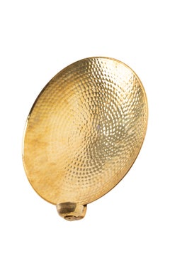 Paire d'appliques murales en laiton martelé d'Europe du Nord, années 1980