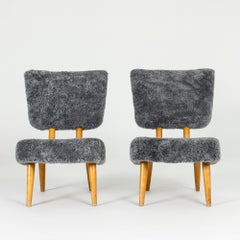Pair of Norwegian 1940s Sheepskin Chairs