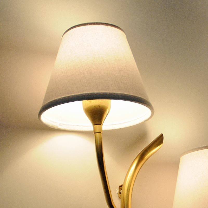 Pair of Norwegian Branch Brass Wall Lamps from Astra, 1956 In Good Condition In Stockholm, SE