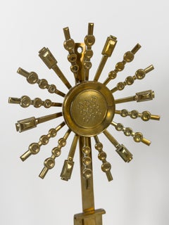 Coppia di lampade da parete a raggiera in ottone norvegese, Aksel Holmsen, anni '50
