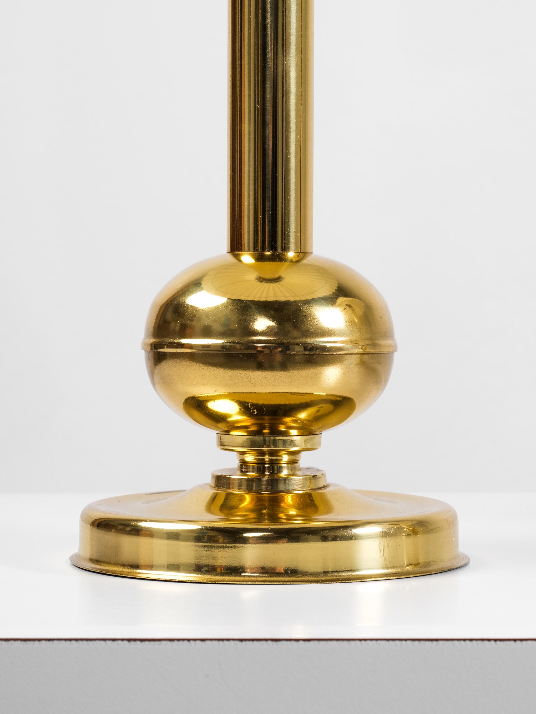 Pair of Norwegian Brass Table Lamps by G. Johansen, 1960s For Sale 6
