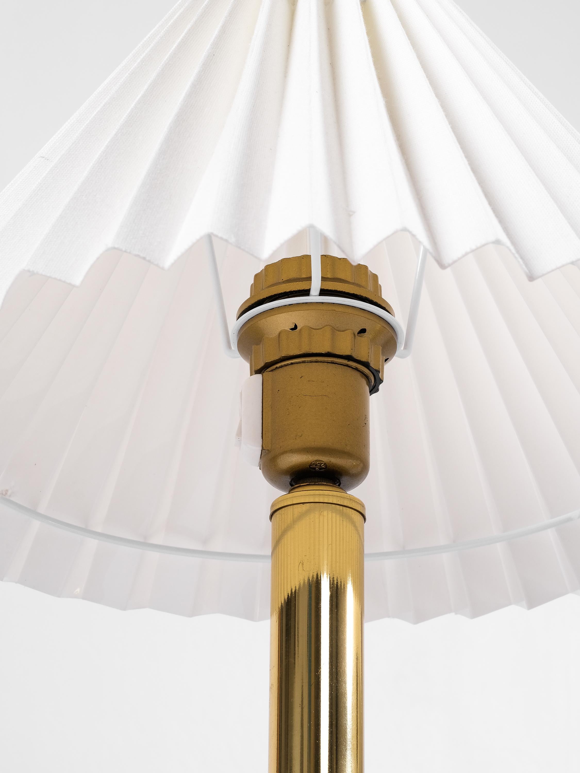 Pair of Norwegian Brass Table Lamps by G. Johansen, 1960s For Sale 7