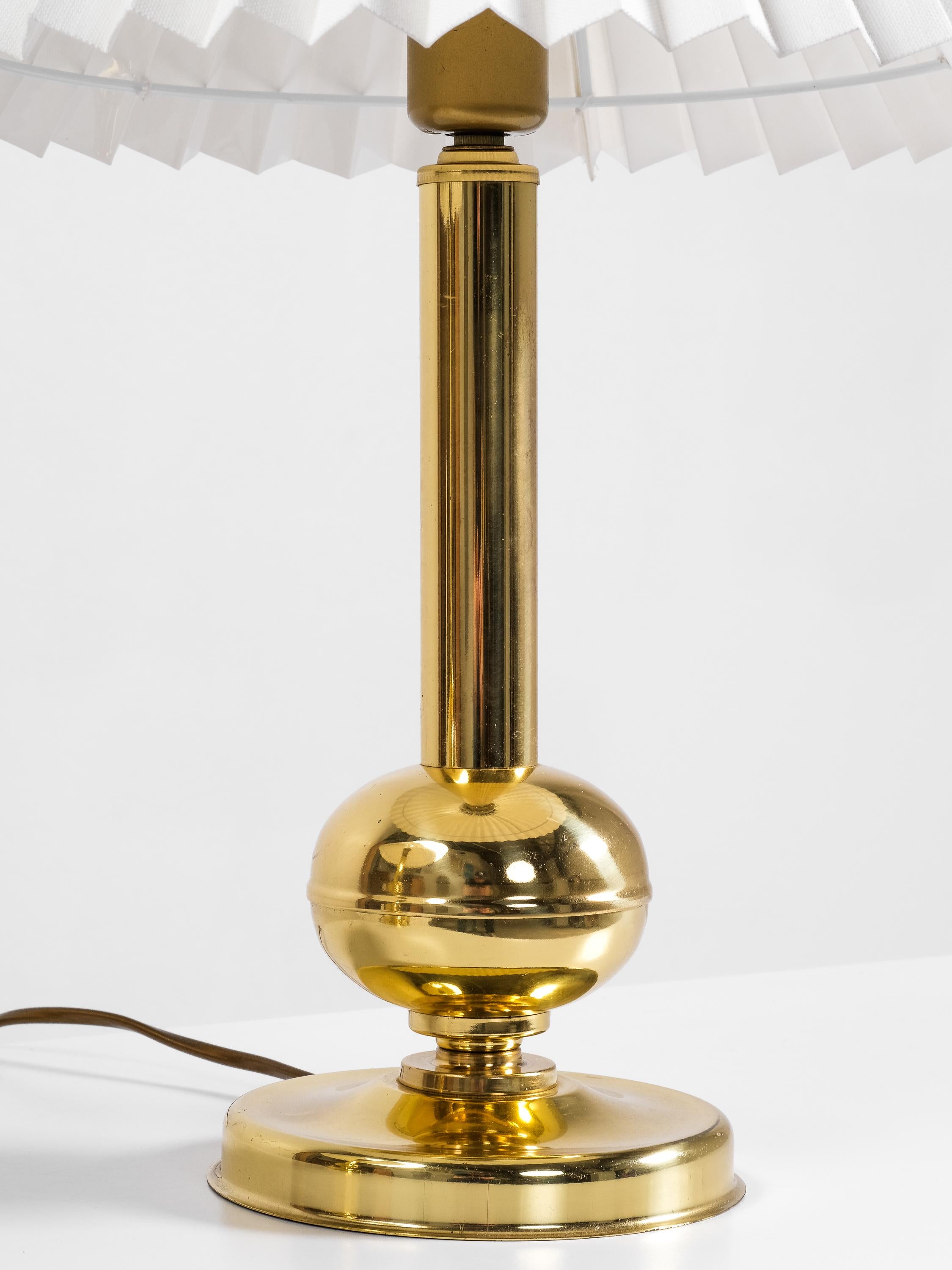Pair of Norwegian Brass Table Lamps by G. Johansen, 1960s For Sale 2