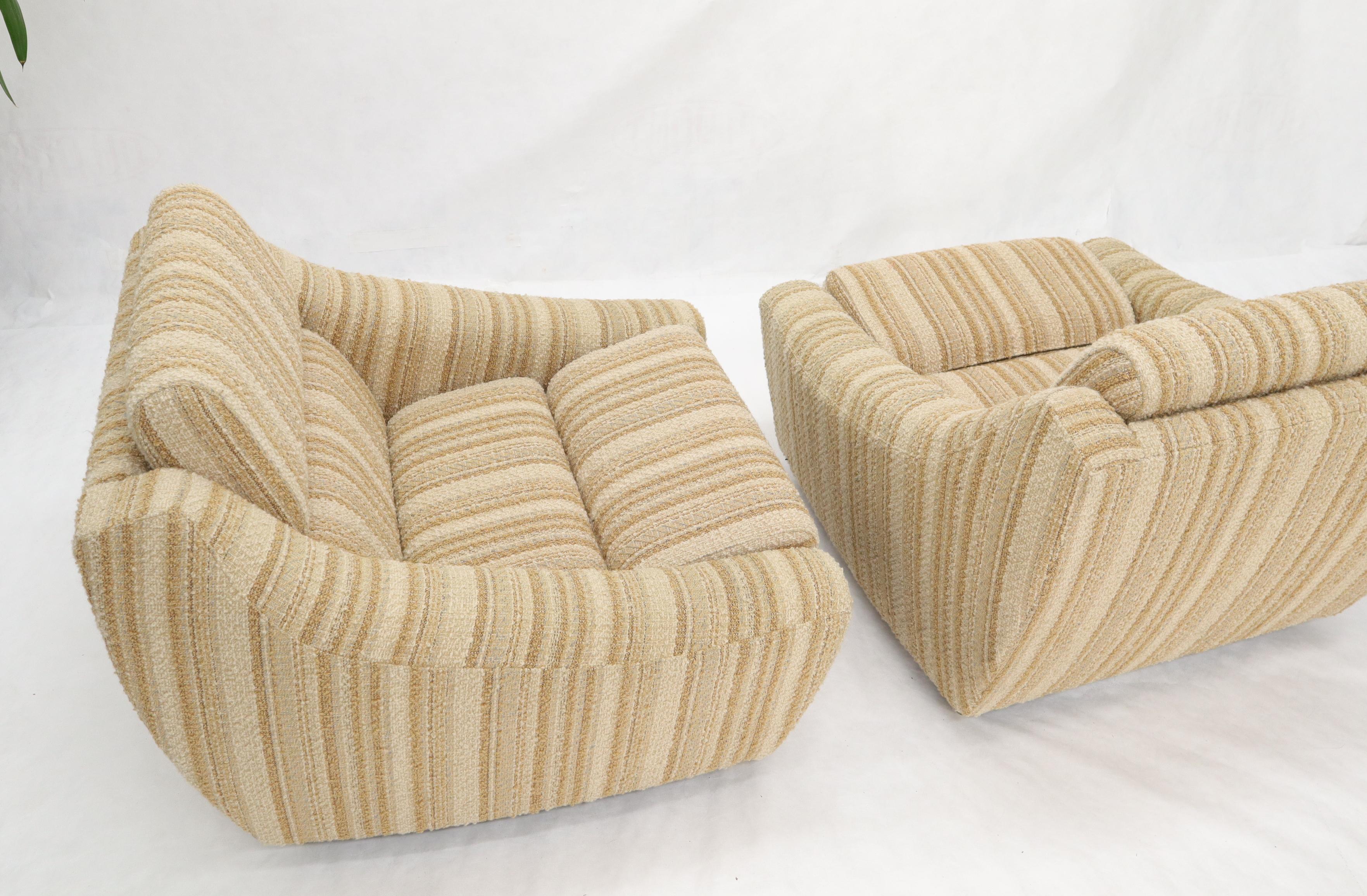 Pair of Norwegian Danish Modern Lounge Chairs on Casters 2