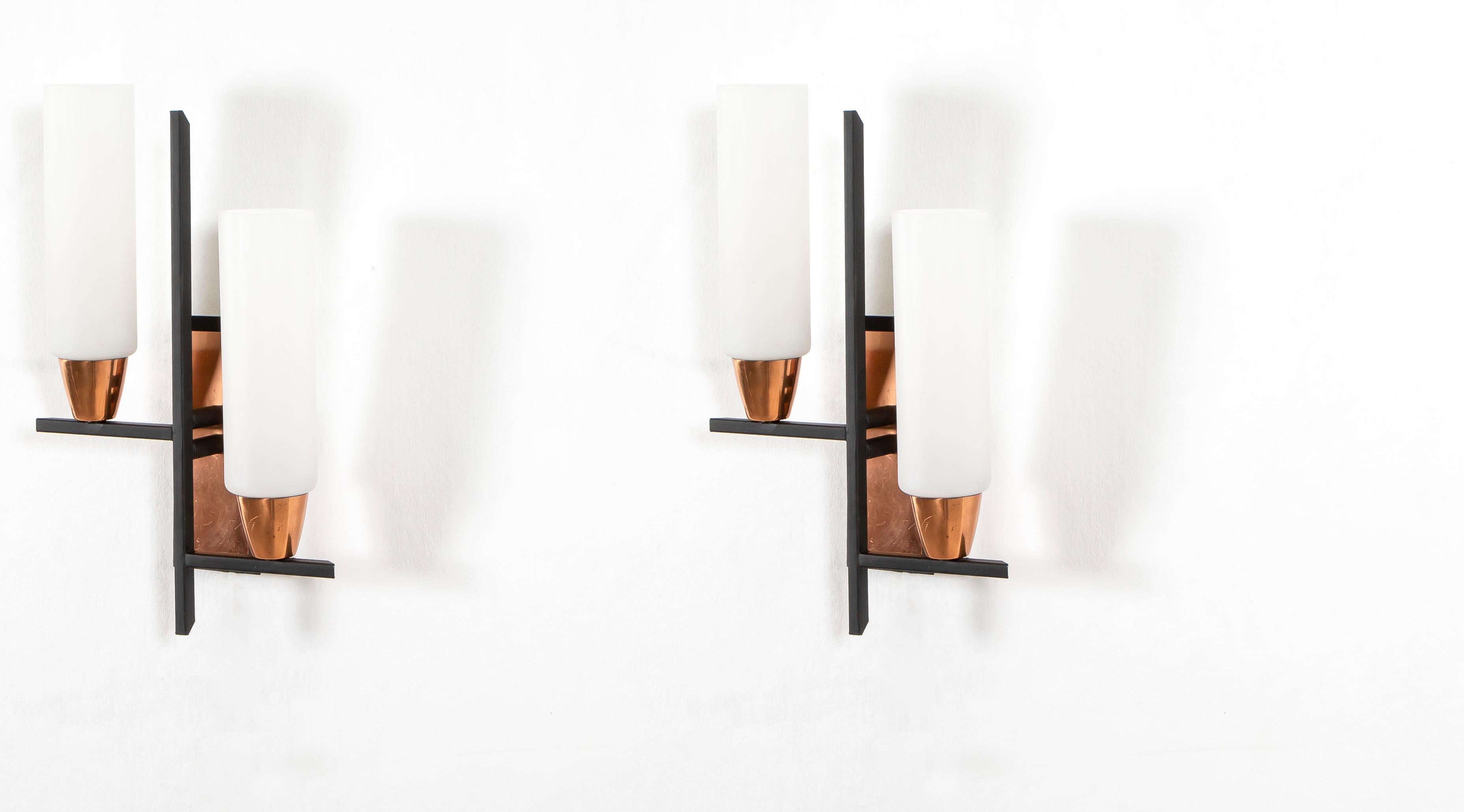 Mid-Century Modern Pair of Norwegian Wall Lights by, 1960s For Sale