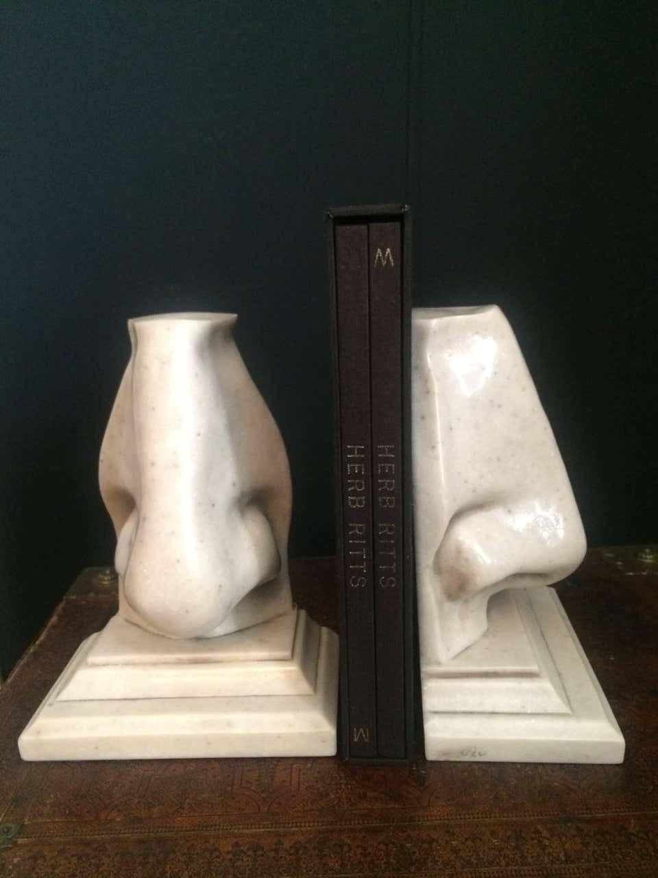 Oversized nose bookends by c2c Designs - made of composition resin with the look of 