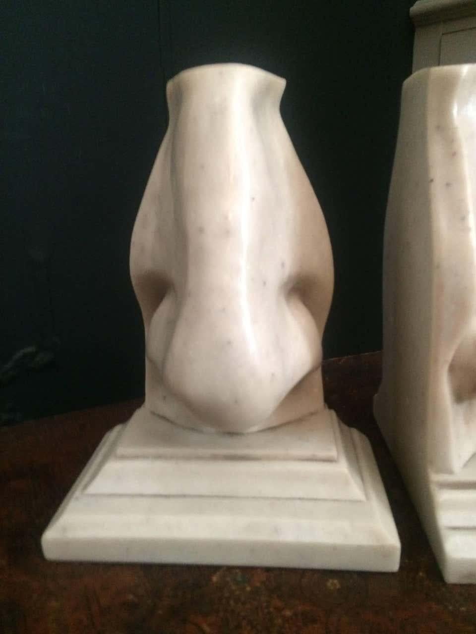 Pair of Nose Bookends by C2C Designs In Good Condition In Los Angeles, CA