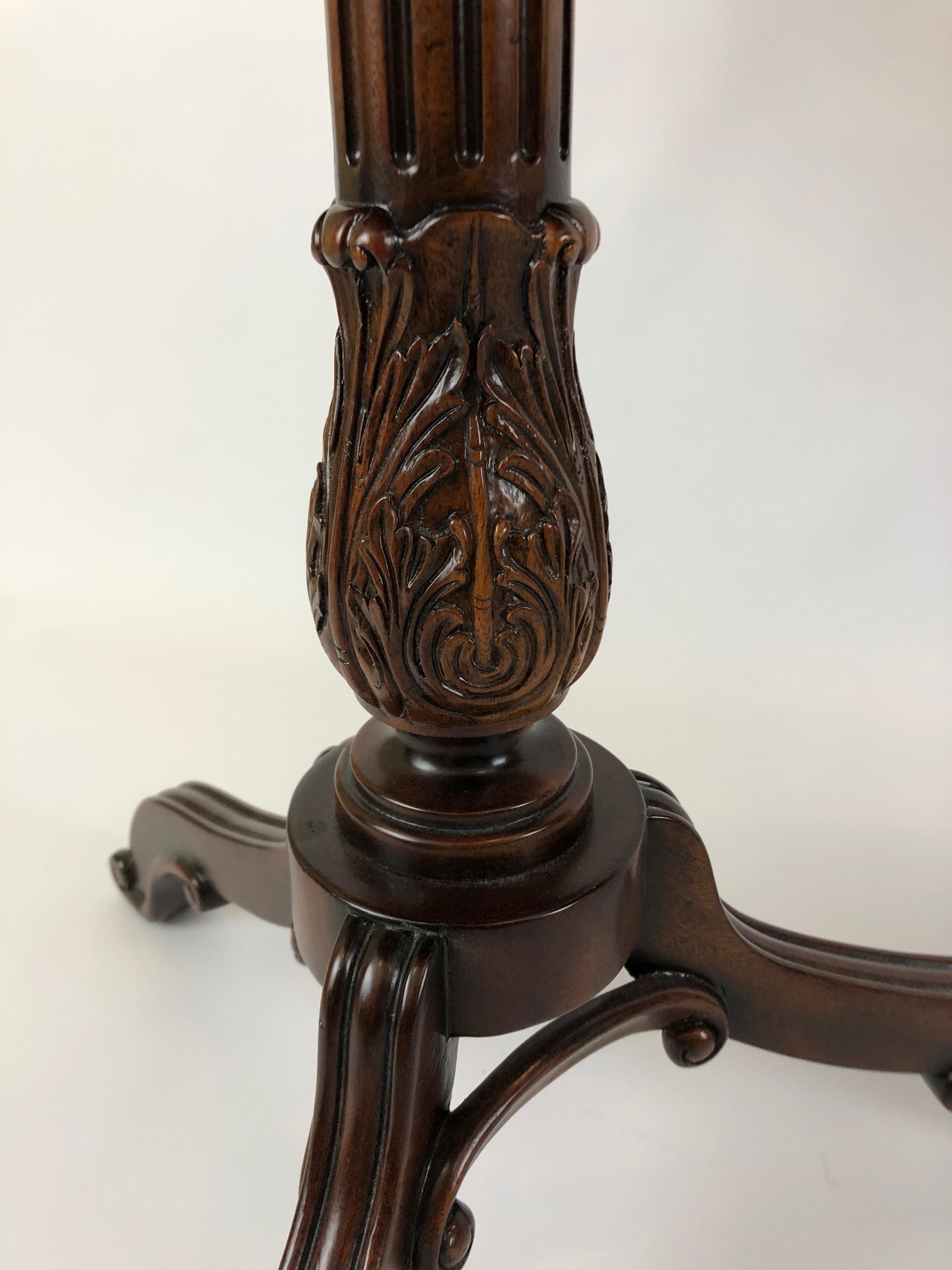 Late 20th Century Pair of Noteworthy Theodore Alexander Burl and Zebrawood Round Side Tables