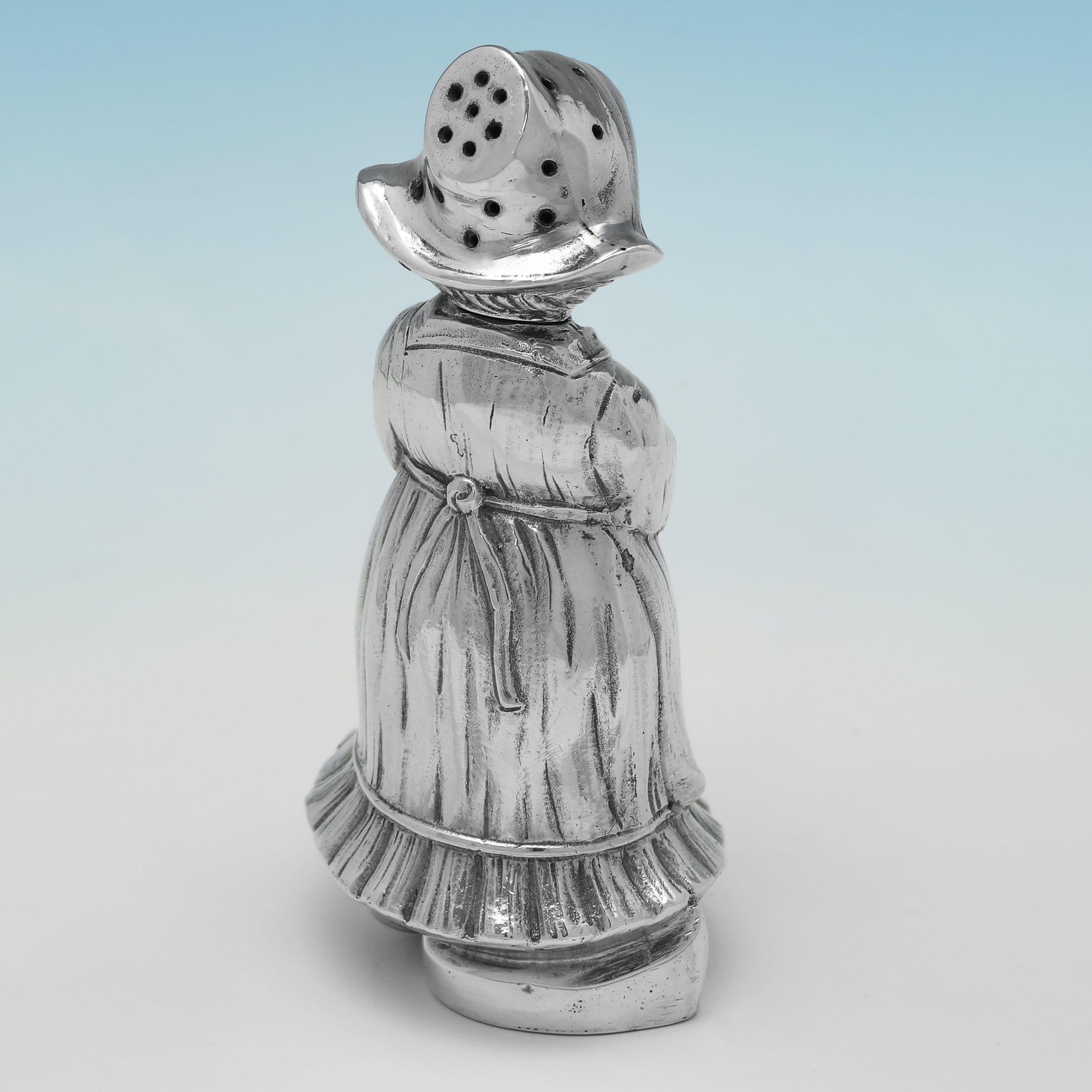 Adorabile Duo d'Argento Antico - Vaschette per il pepe da collezione, Germania c.1910 in vendita 1