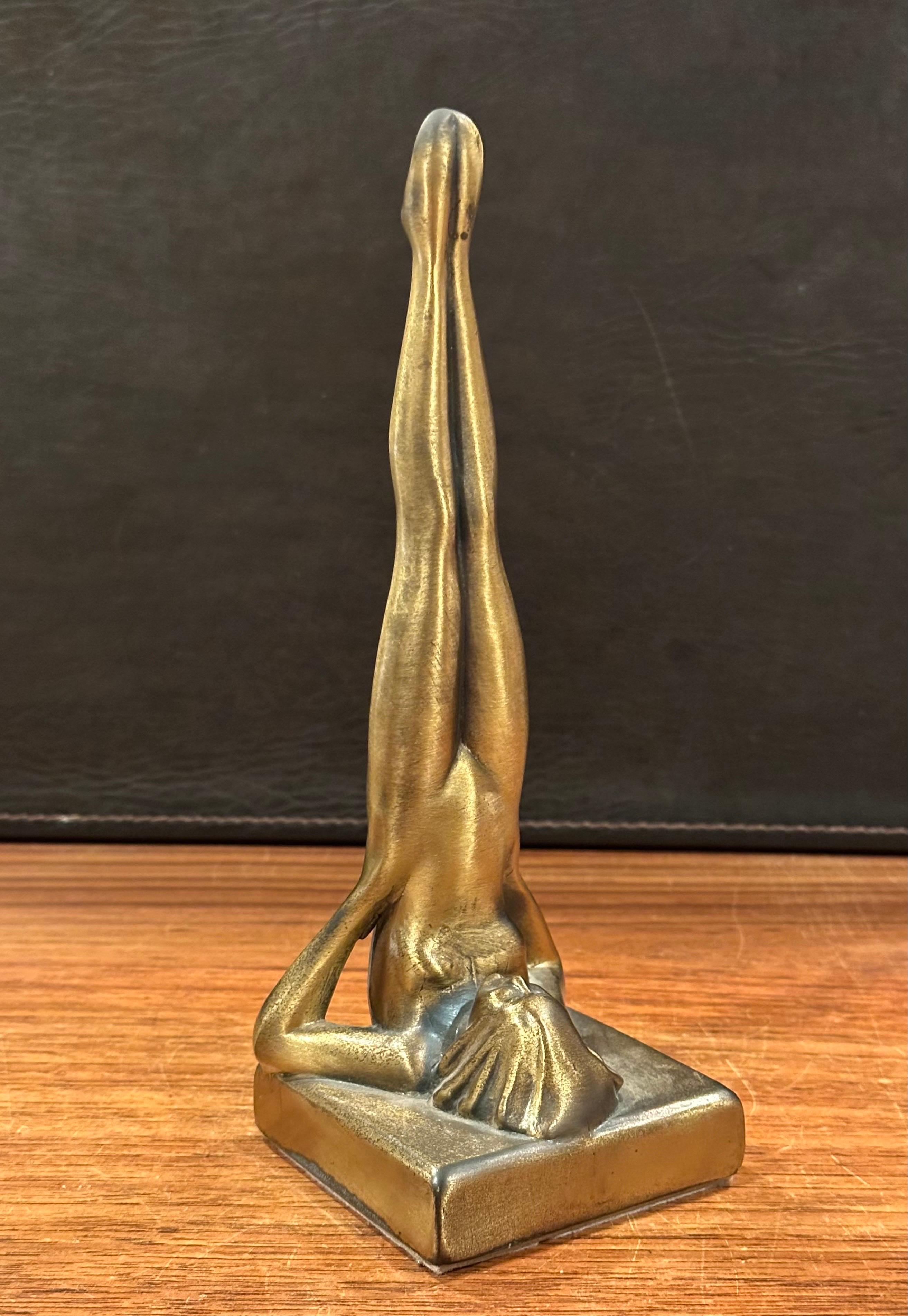 Pair of Nude Nymph Reproduction Art Deco Bookends by Sarsaparilla Deco Design For Sale 7