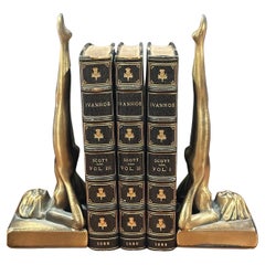 Pair of Nude Nymph Reproduction Art Deco Bookends by Sarsaparilla Deco Design