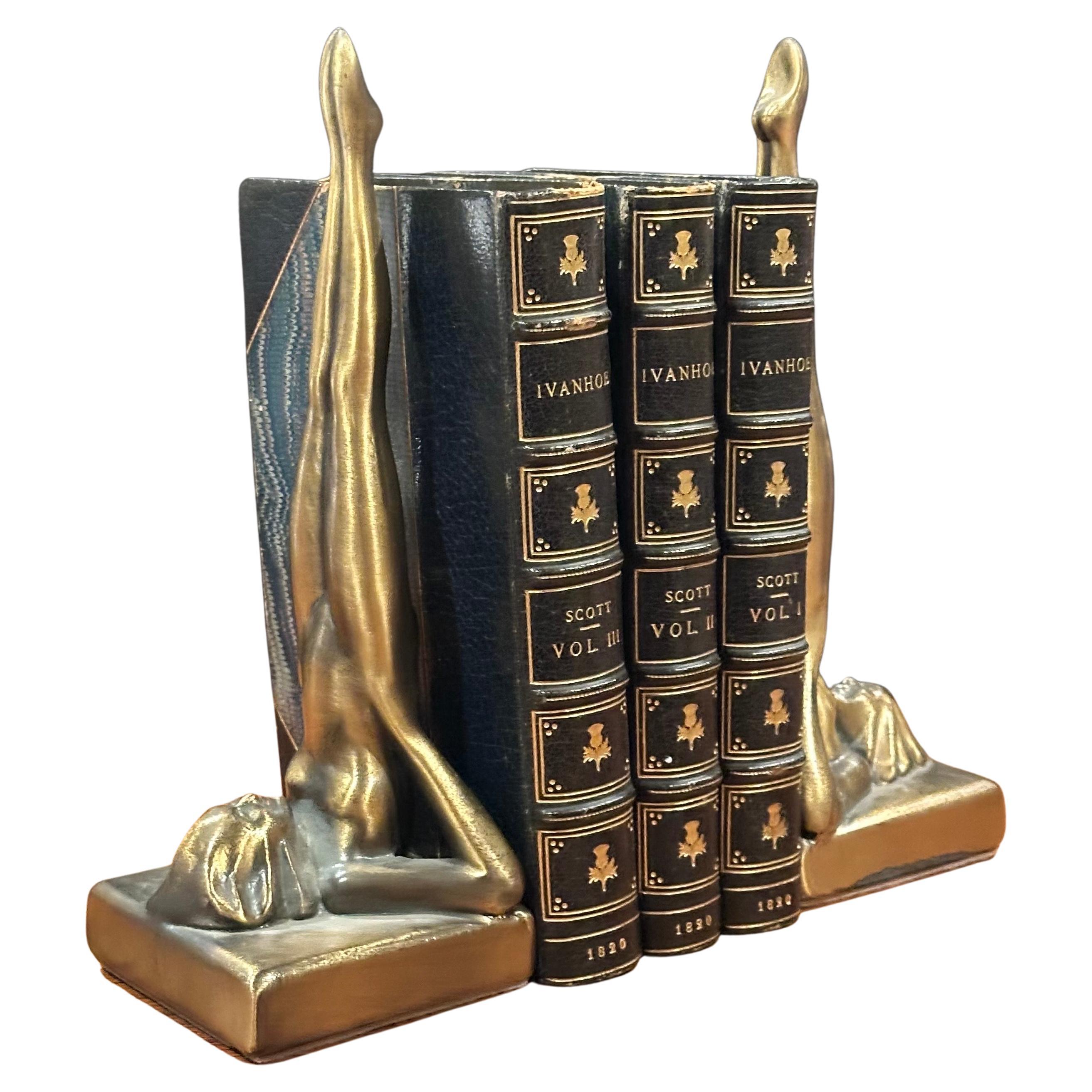 Pair of Nude Nymph Reproduction Art Deco Bookends by Sarsaparilla Deco Design