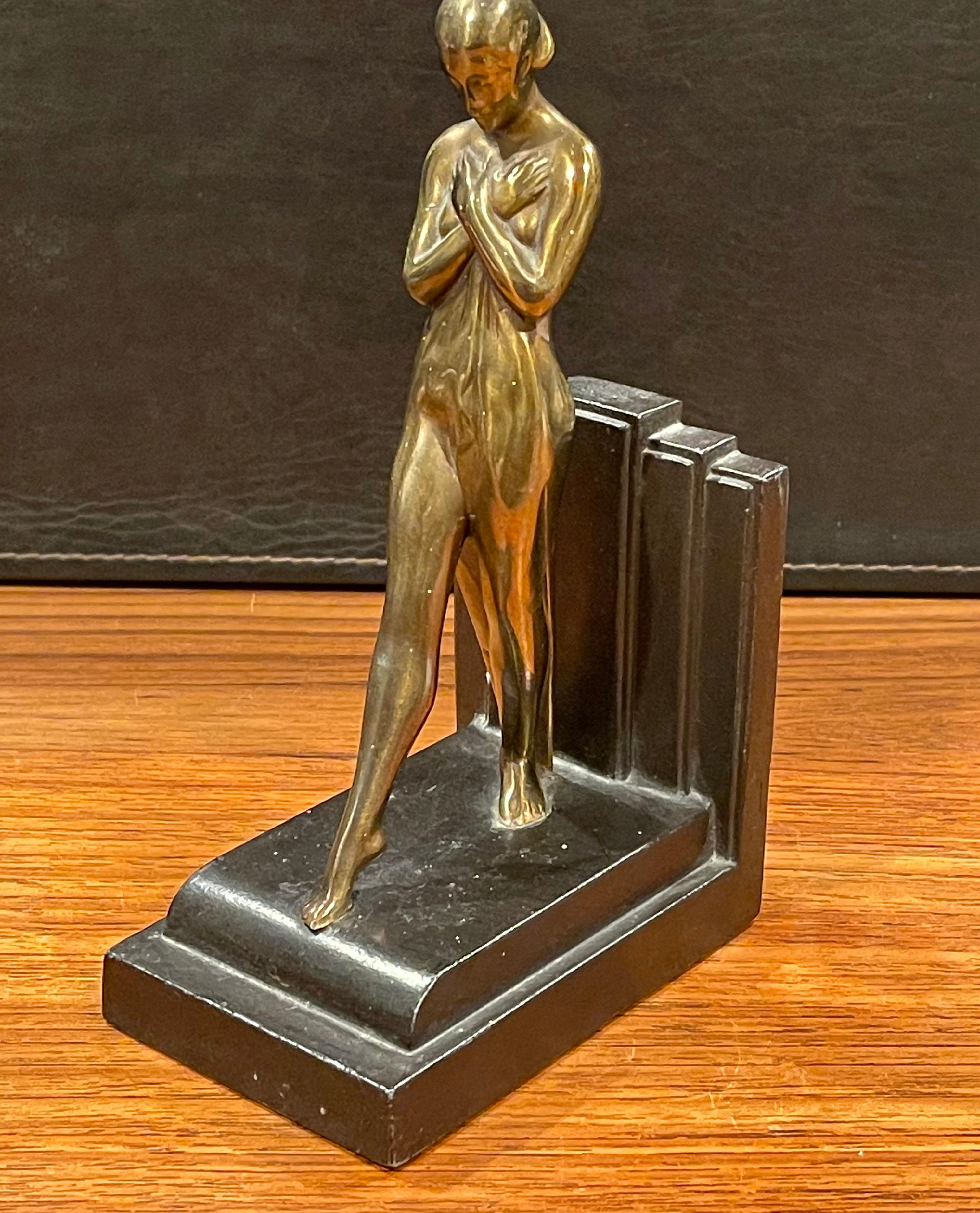 Pair of Nude Women Art Deco Bookends 5