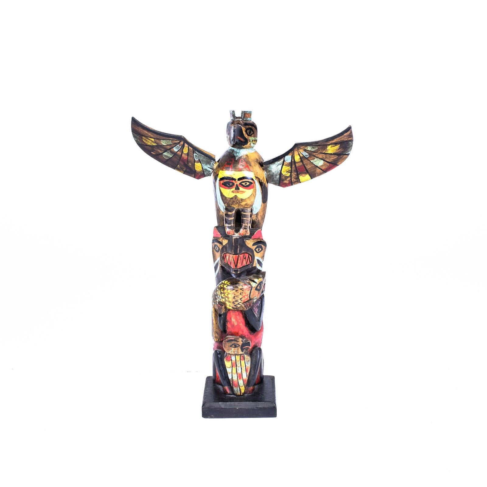 Paar Nuu-Chah-Nulth-Modell-Totems (Indigene Kunst (Nord-/Südamerika)) im Angebot