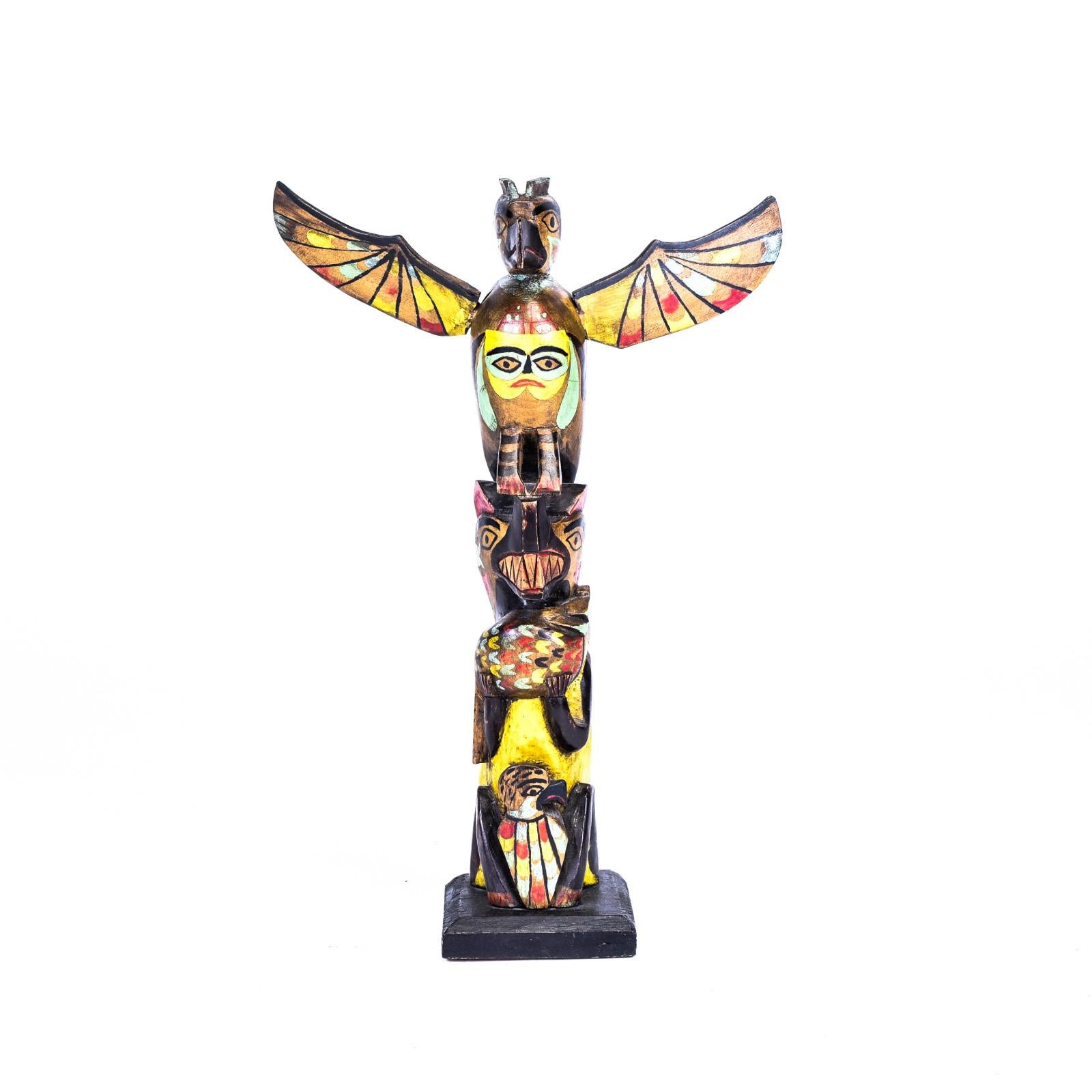 Paar Nuu-Chah-Nulth-Modell-Totems (Geschnitzt) im Angebot