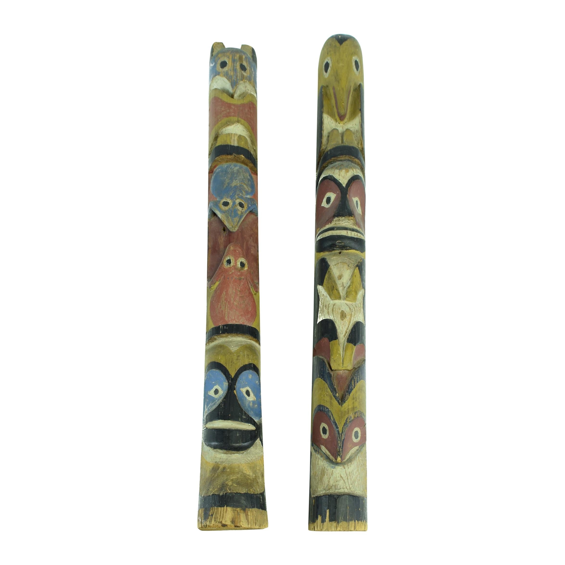 Pair of Nuu-chah-nulth Model Totems