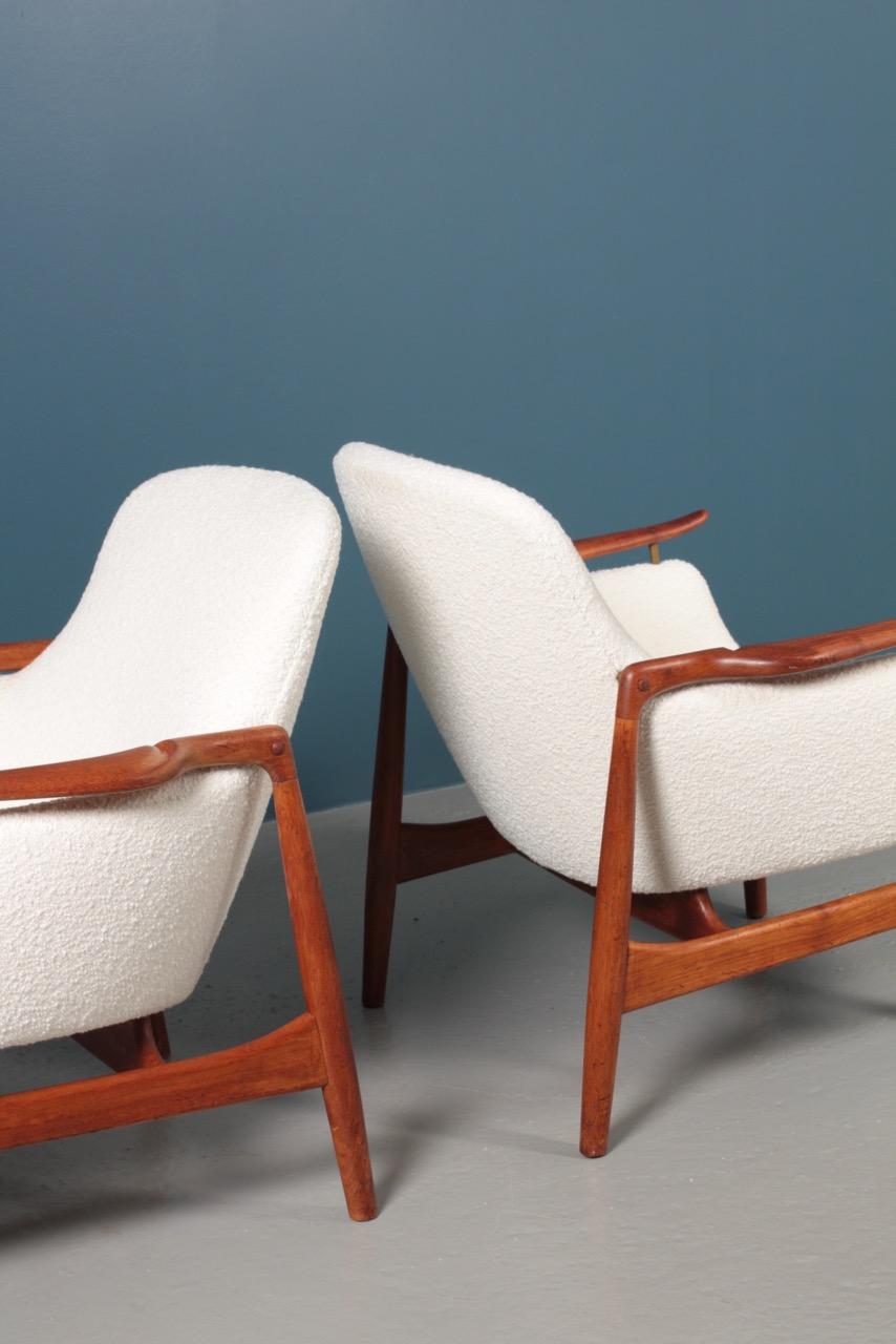 Pair of NV53 Lounge Chairs in Teak by Finn Juhl, Danish Midcentury, 1950s 6