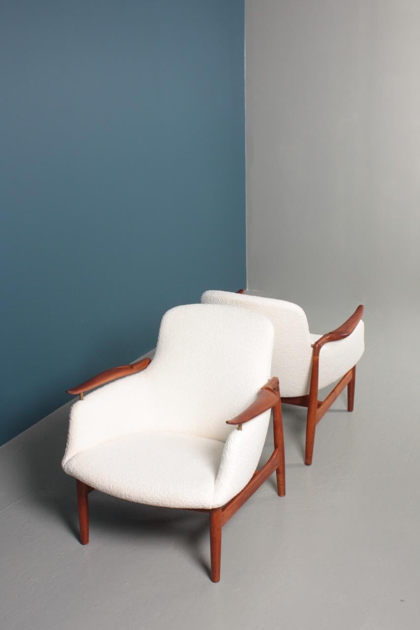 Pair of NV53 Lounge Chairs in Teak by Finn Juhl, Danish Midcentury, 1950s 7