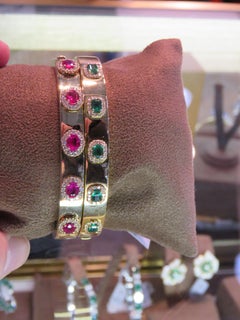 Paire de Bracelet 18KT $17, 900 Fancy Ruby Diamond & NWT $16, 900 Bracelet Bangle Cuff