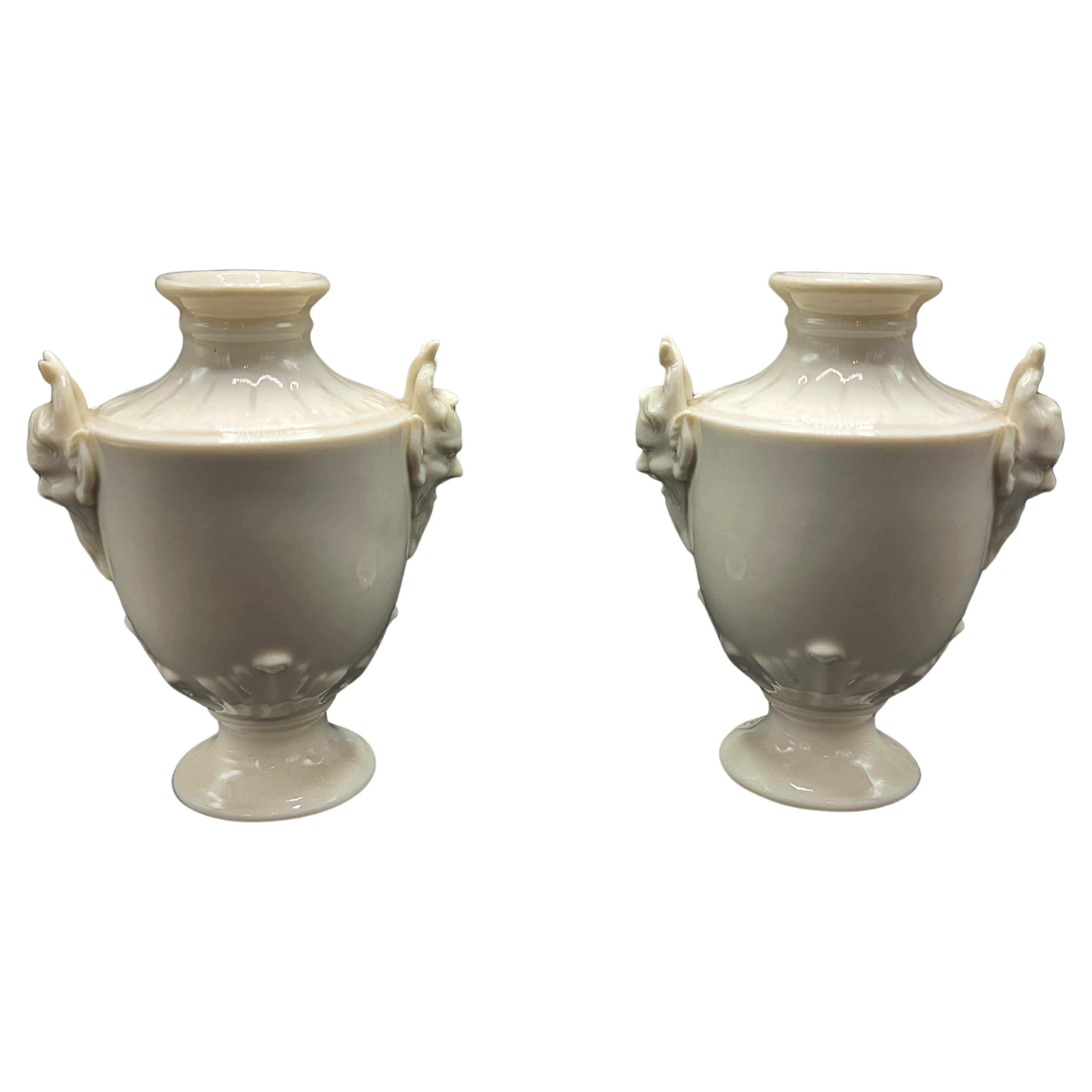 Pair of Nymphenburg porcelain vases