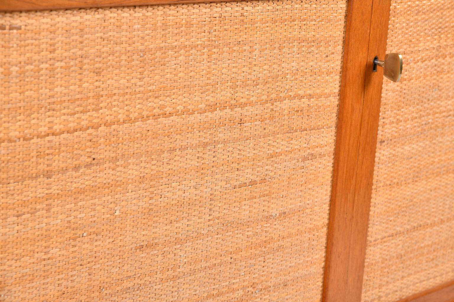 Pair of Oak and Rattan Sideboards by Alf Svensson 5