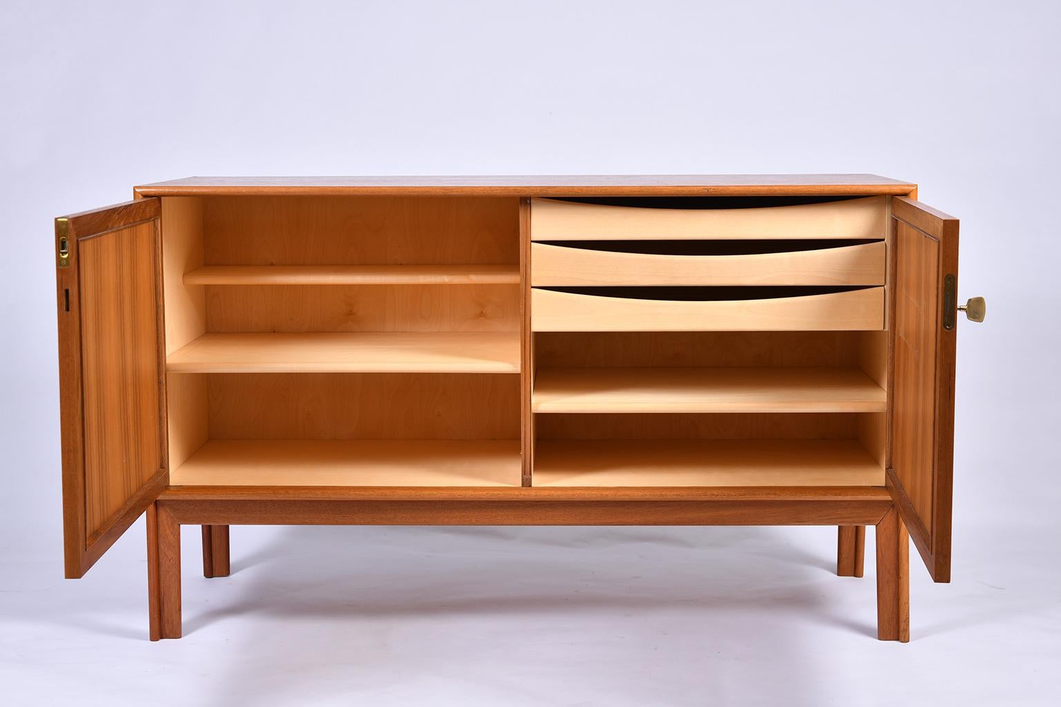 Pair of Oak and Rattan Sideboards by Alf Svensson In Good Condition In London, GB