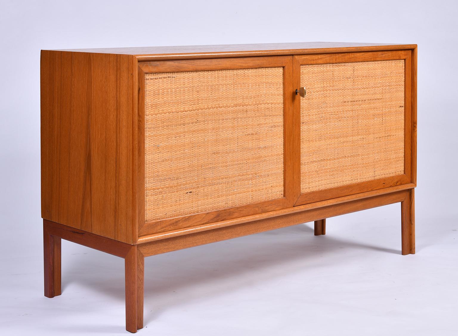 Pair of Oak and Rattan Sideboards by Alf Svensson 3
