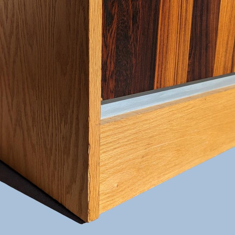 20th Century Pair of Oak and Rosewood Nightstands, Vintage, 70s, Made in Canada, Bedroom