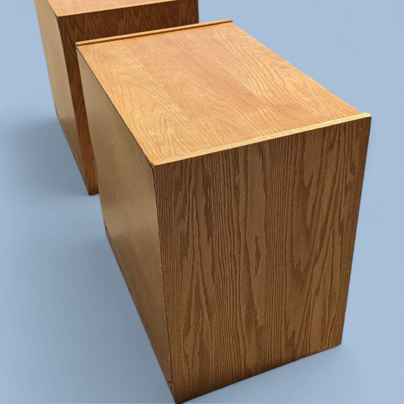 Pair of Oak and Rosewood Nightstands, Vintage, 70s, Made in Canada, Bedroom 2