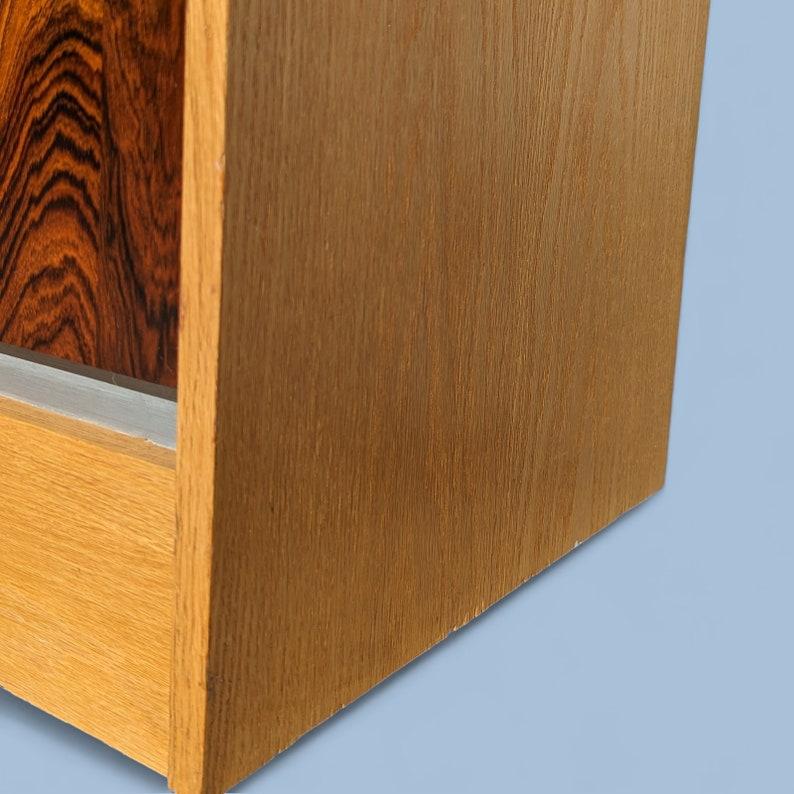 Pair of Oak and Rosewood Nightstands, Vintage, 70s, Made in Canada, Bedroom 3