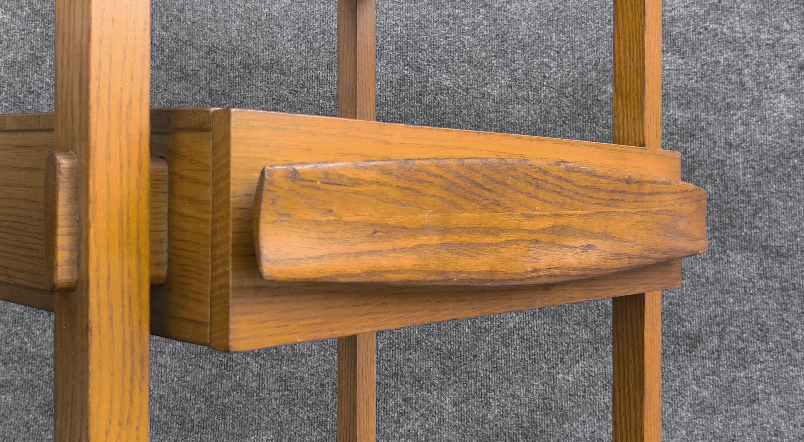 Harold Schwartz Romweber Oak Pair Nightstands Sculptural & Architectural 50s For Sale 6