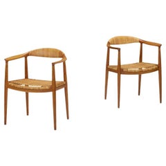 Coppia di poltrone in Oak modello "JH 501" di Hans J. Wegner per Johannes Hansen