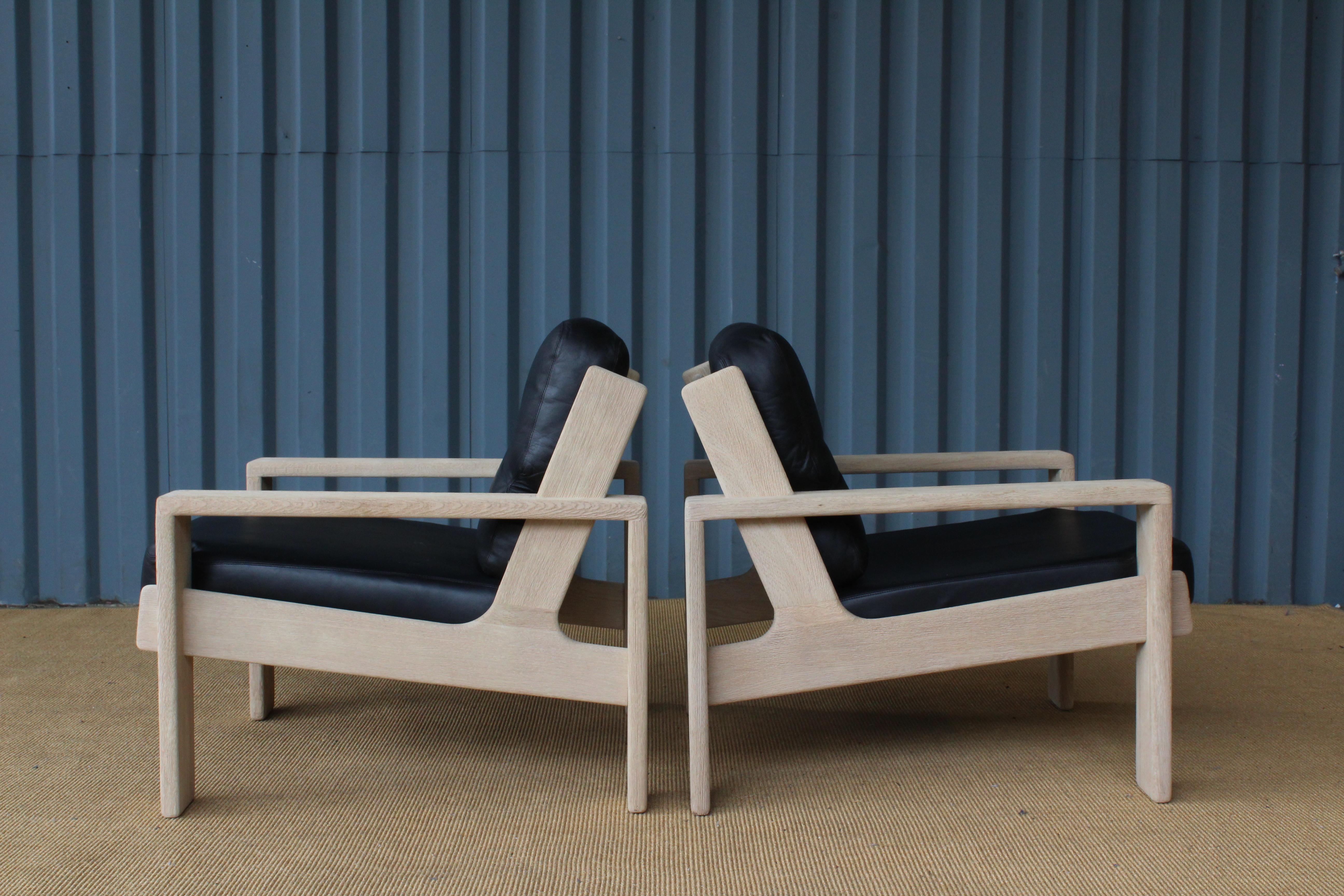 Late 20th Century Pair of Oak Armchairs by Esko Pajamies for Asko, Finland, 1970s