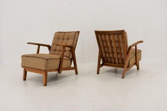 Pair of Oak Armchairs by Krasna Jizba, Czechoslovakia, 1960s