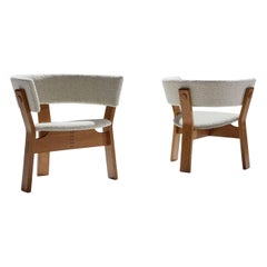 Pair of Oak Armchairs by Steen Østergaard, Denmark, 1962