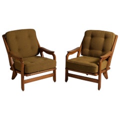 Pair of Oak Armchairs