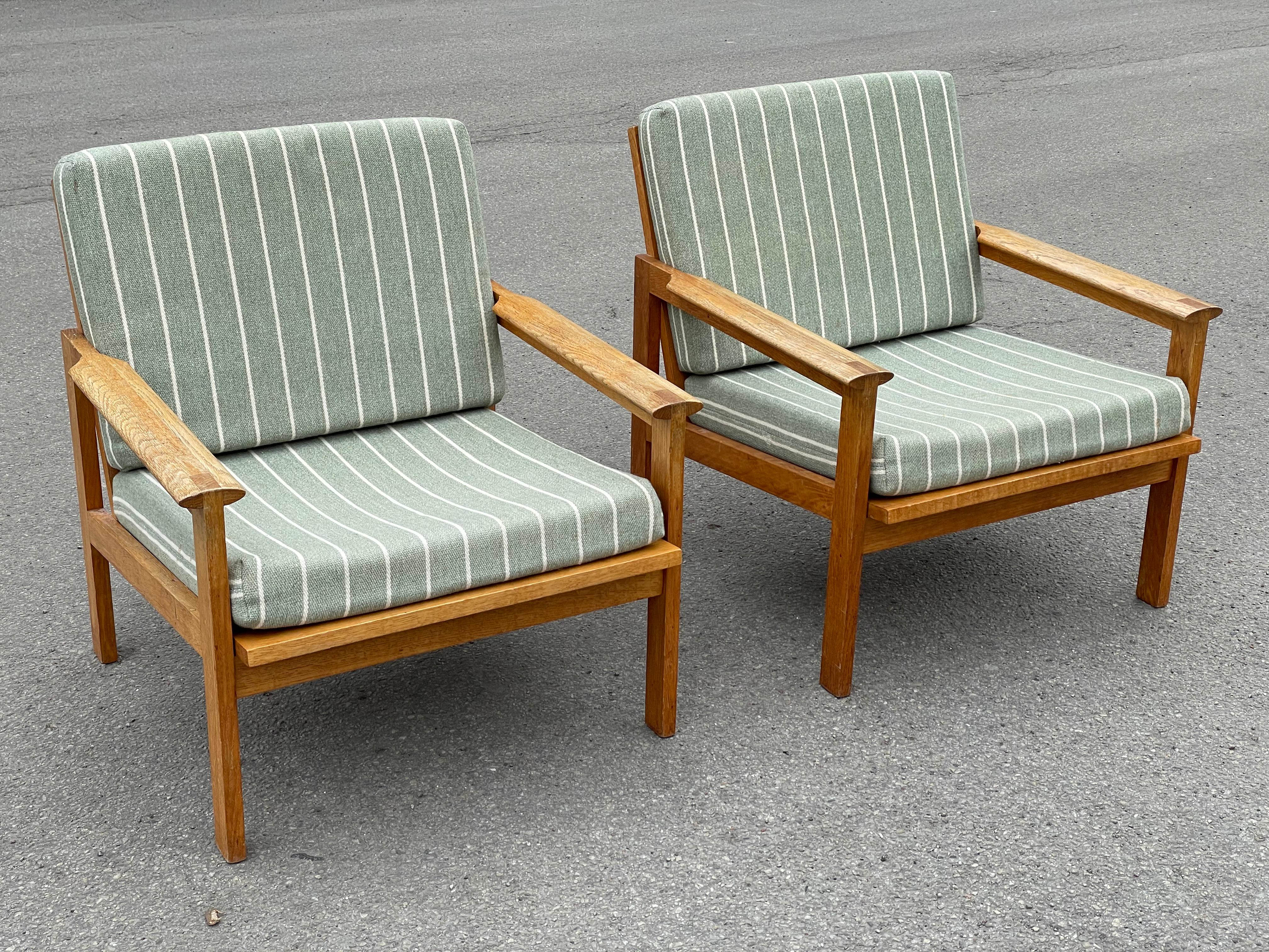 Pair of Oak Armchairs, Model Capella, Designed by Illum Wikkelsø, 1960s 4