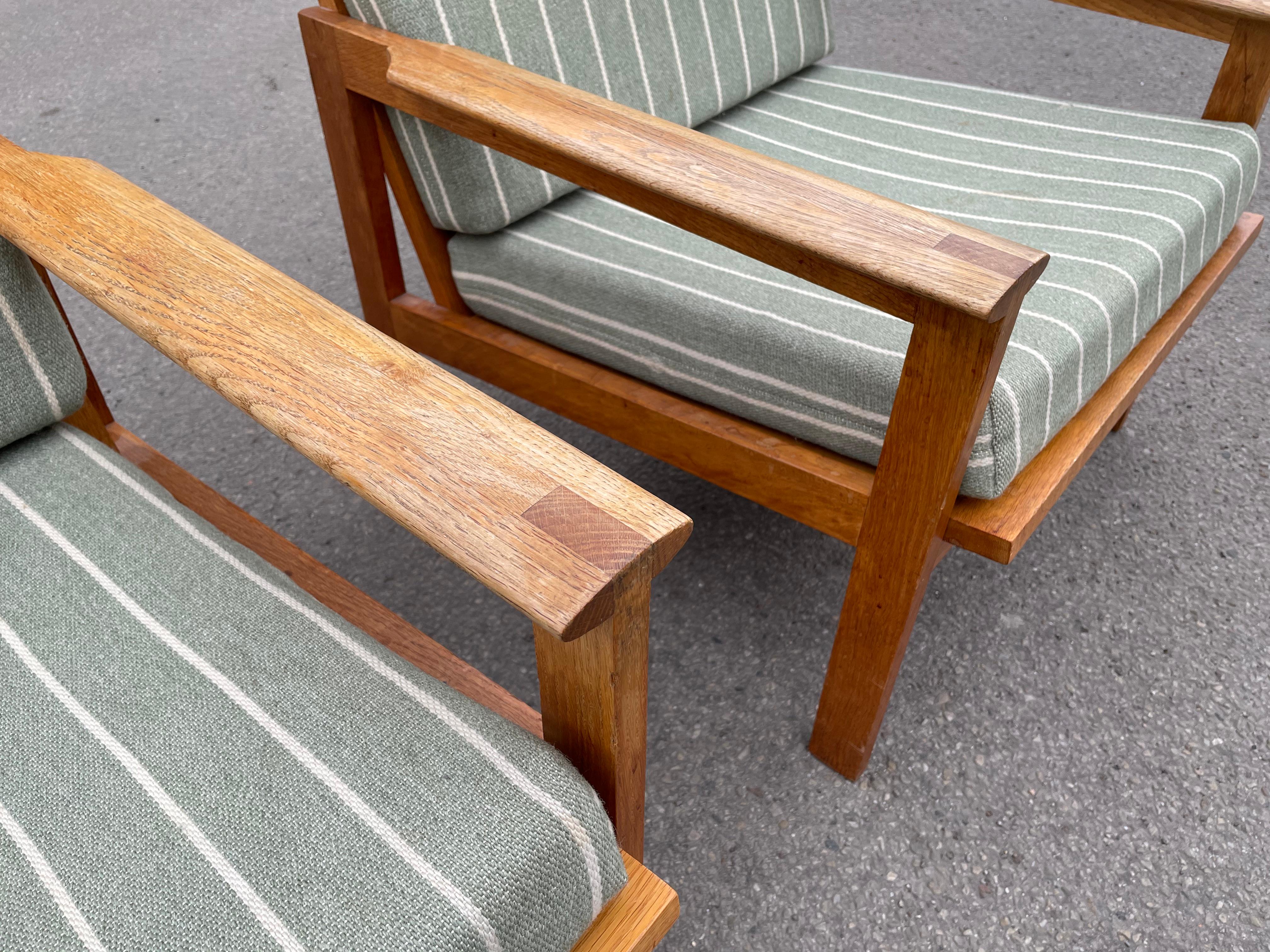 Mid-20th Century Pair of Oak Armchairs, Model Capella, Designed by Illum Wikkelsø, 1960s