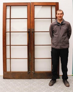 Pair of Oak Art Deco Interior Glazed Doors