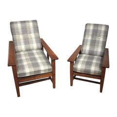 Pair of Oak Arts
Crafts Period Gentlemen
s and Ladies Armchairs Pair of Oak Arts
Crafts Period Gentlemen
s and Ladies Armchairs